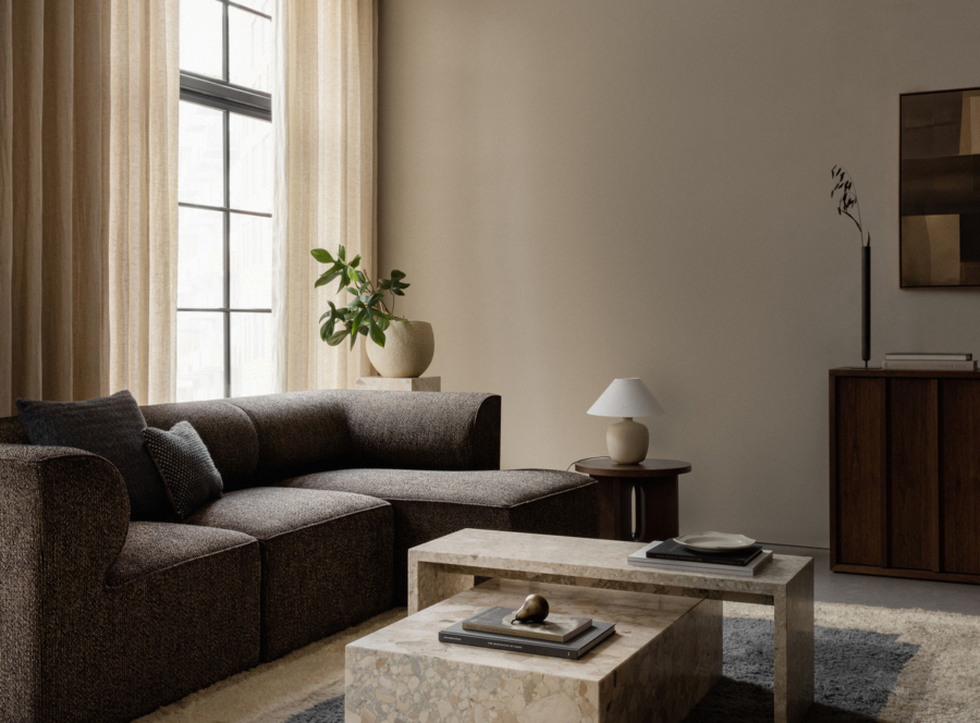 MENU Eave Modular Sofa 86 Corner Open Section Chaise Longue Plinth Bridge Plinth Low Plantas Planter